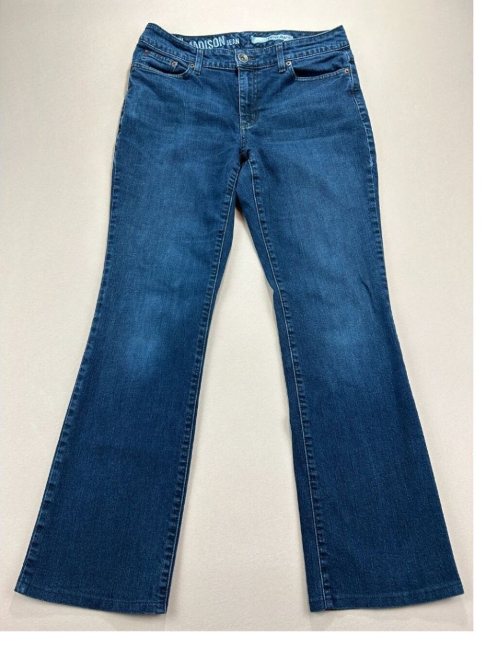 DKNY Jeans Women's Size 10 Blue Denim Mid Rise Madison Bootcut Stretch